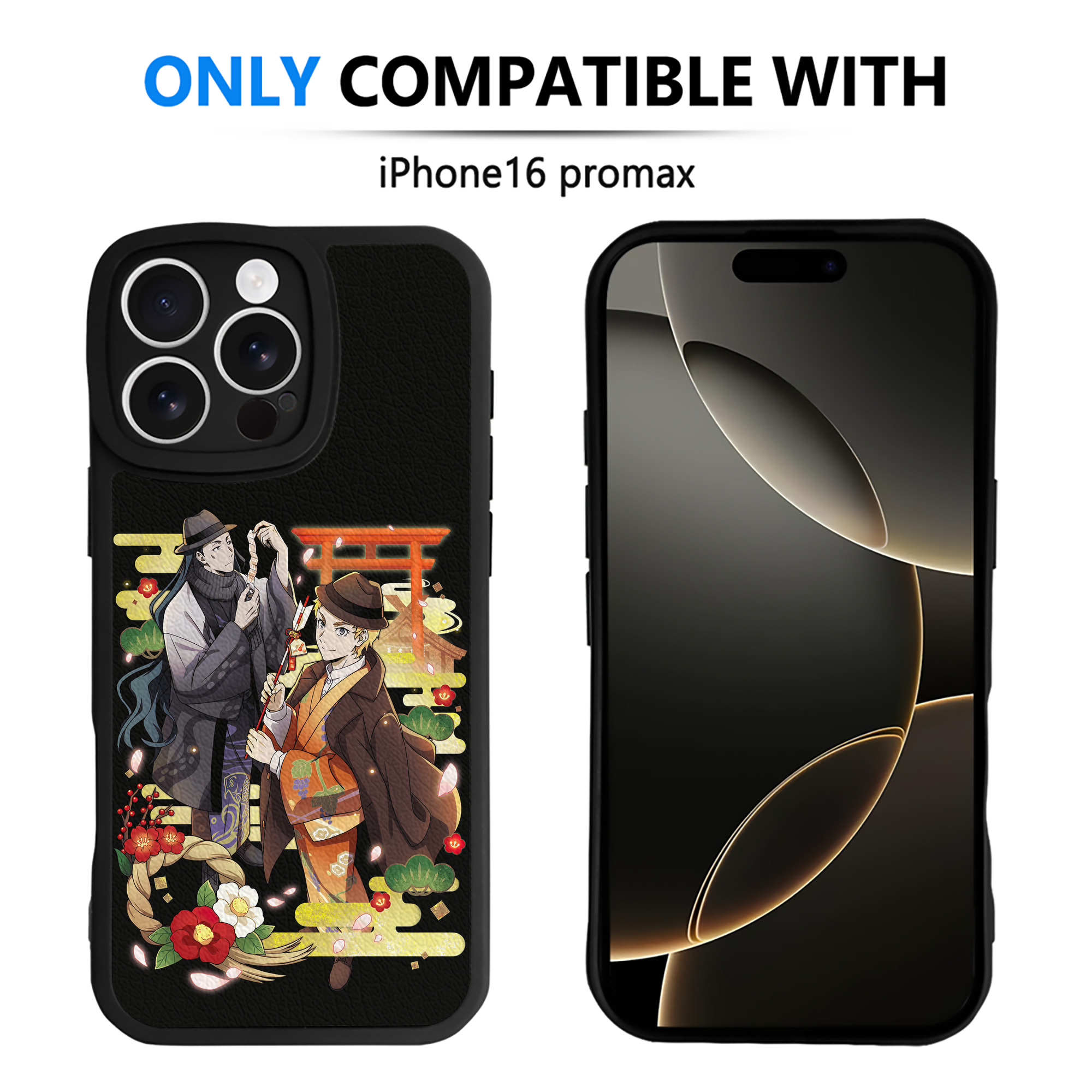 （画像用） 文豪ストレイドッグス Bungo Stray Dogs 【iPhone 16シリーズ対応】シリコンスマホケース（レザー調） 材質：シリコン